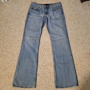 Vintage Juicy Couture early label Y2K Medium Blue Low Rise Flare Bottom Jeans 29